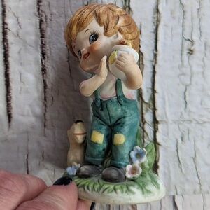 Vintage Figurine Boy with Dog